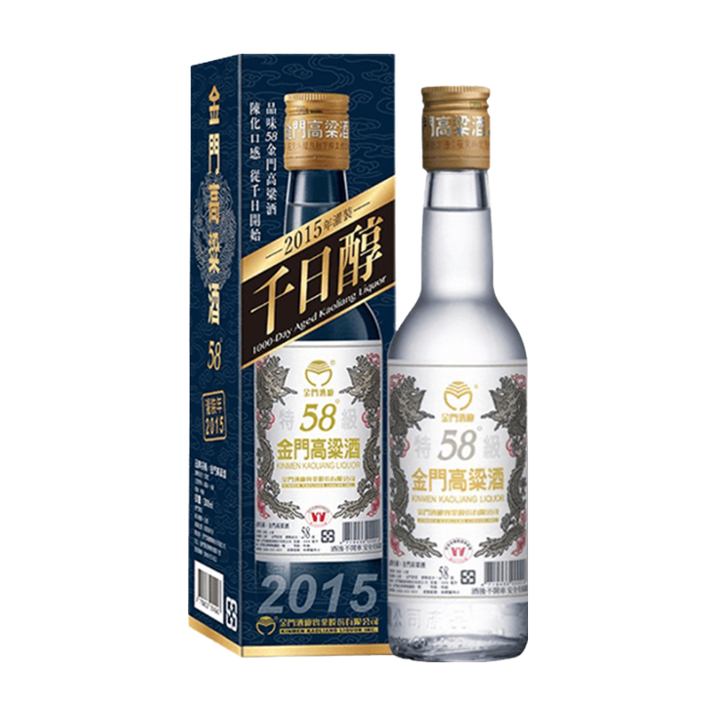 千日醇58度金門高粱酒2015年600ML – 金盈酒藏GoldenFull