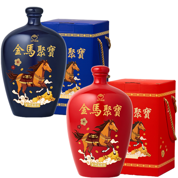 金門高粱-戰酒黑金龍 金馬聚寶(紅+藍) 2L