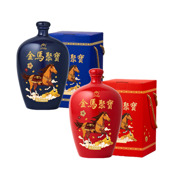 金門高粱-戰酒黑金龍 金馬聚寶(紅+藍) 2L