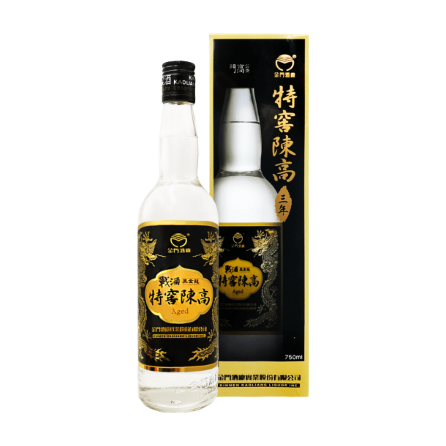 金門高粱戰酒黑金龍49.9%特窖陳高750ML