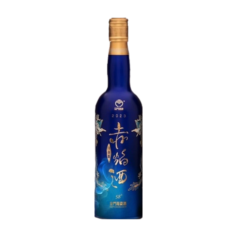 金門高粱58度白金龍赤焰600ML(藍)