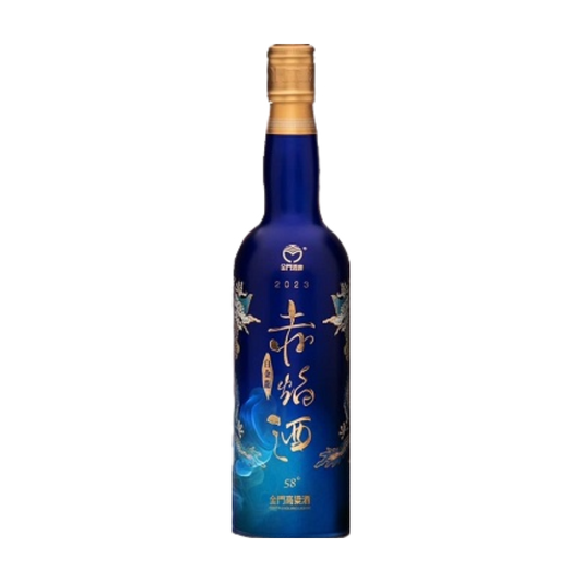 金門高粱58度白金龍赤焰600ML(藍)