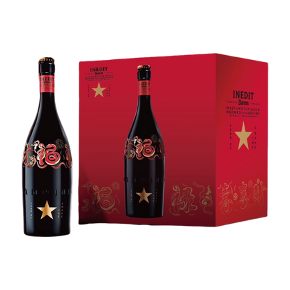 西班牙金星啤酒蛇年限定禮盒(附雙杯)750ML*4