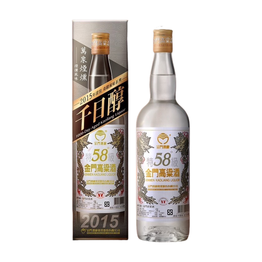 千日醇58度奇蹟煙燻金門高粱酒2015年750ML