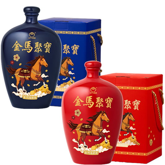 金門高粱-戰酒黑金龍 金馬聚寶(紅+藍) 2L